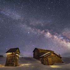 01 Outhouse, Cabin and Milky Way (Winter) - Full Spectrum