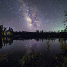 High Mountain Lake and Milky Way - Full Spectrum