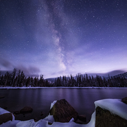 Snowy Crystal Lake & Milky Way 02 - Full Spectrum Canon EOS 5DS