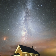 Idaho Church and Milky Way - Full Spectrum