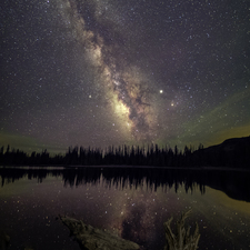 High Mountain Lake and Milky Way - Full Spectrum 02