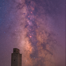 Silo and Milky Way - Visible + H-Alpha