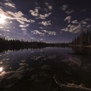 17 - Cliff Lake and Full Moon, Utah - Full Spectrum Astro-Modified Canon EOS 5DS.