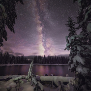 Snowy Crystal Lake & Milky Way 01 - Full Spectrum Canon EOS 5DS