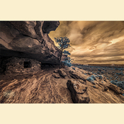 01 - Aztec Butte in IR (Color - Print) 01